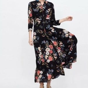 Zara Long Floral Maxi S